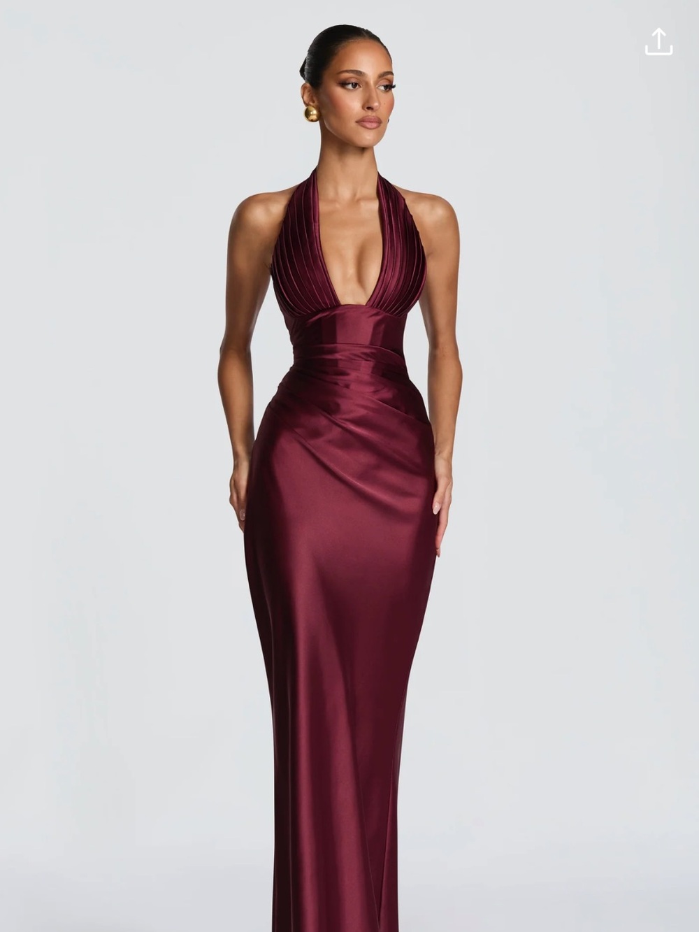 ELOWEN MAXI DRESS - CHERRY LACQUER